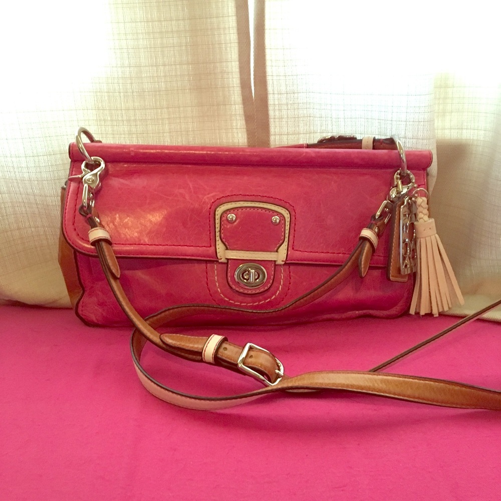Coach pink crossbody bag